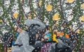 It's snowing, 160 x 100 cm, olieverf en spuitverf op linnen,2016